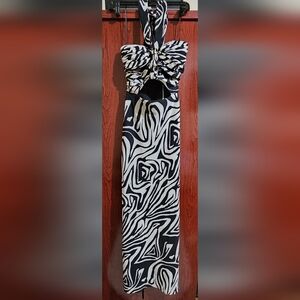 Ronny Kobo Lopte Halter Midi Dress